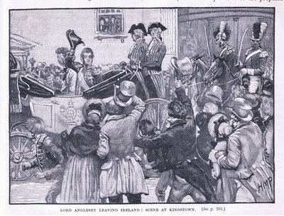 Lord Anglesey leaving Ireland: Scene at Kingston by Henry Marriott Paget